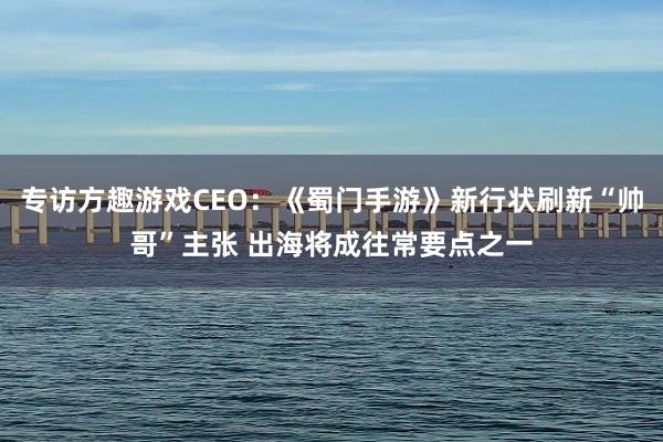 专访方趣游戏CEO：《蜀门手游》新行状刷新“帅哥”主张 出海将成往常要点之一