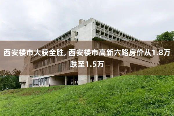 西安楼市大获全胜, 西安楼市高新六路房价从1.8万跌至1.5万