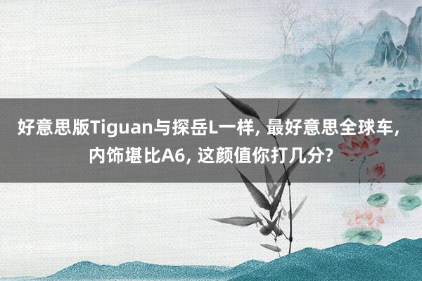 好意思版Tiguan与探岳L一样, 最好意思全球车, 内饰堪比A6, 这颜值你打几分?